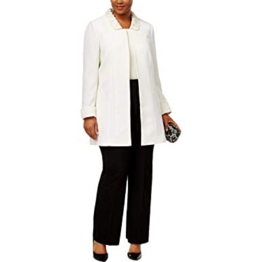 Tahari Ivory Topper Jacket Blazer Size 16W